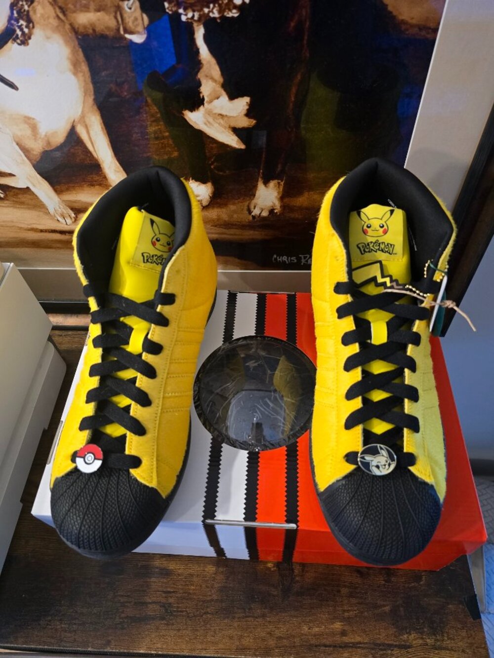 adidas Pokemon SST II MID Yellow Core Black KI2862 PIKACHU Shoes Men's Sz 10 NEW